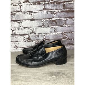 Nunn Bush Black Leather Slip On Tassel Loafers Dress Shoes Men sz 10M US/43EU